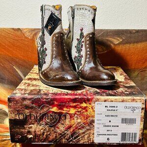 OLD GRINGO GALENA 6" TAHOMA-ROUTE 66 KAKI/WHITE SZ 6.B